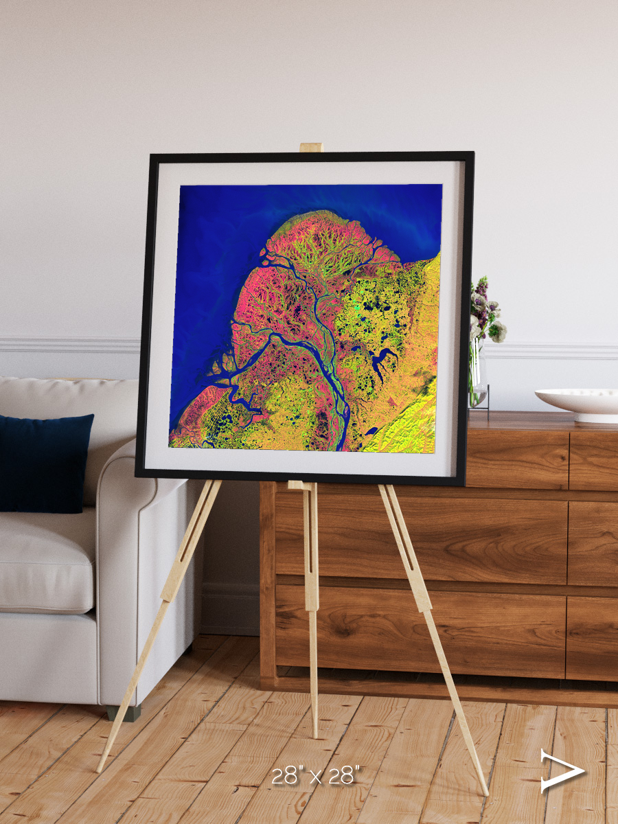 Delta Bloom, Yukon Delta Framed & Mounted Print