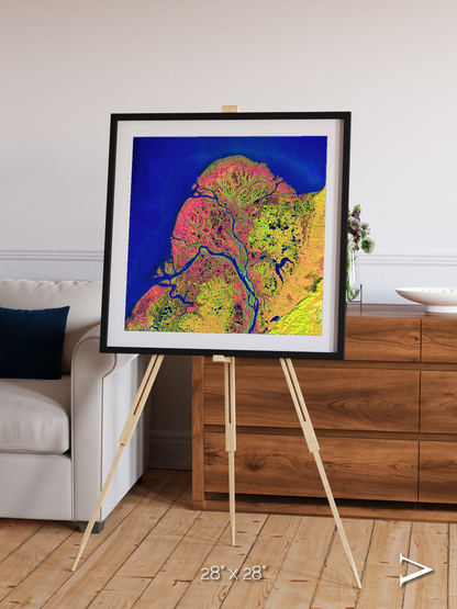 Delta Bloom, Yukon Delta Framed & Mounted Print