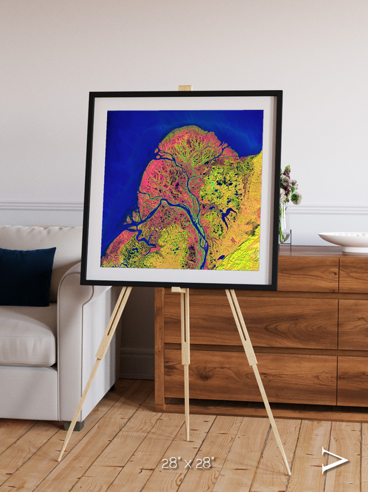 Delta Bloom, Yukon Delta Framed & Mounted Print