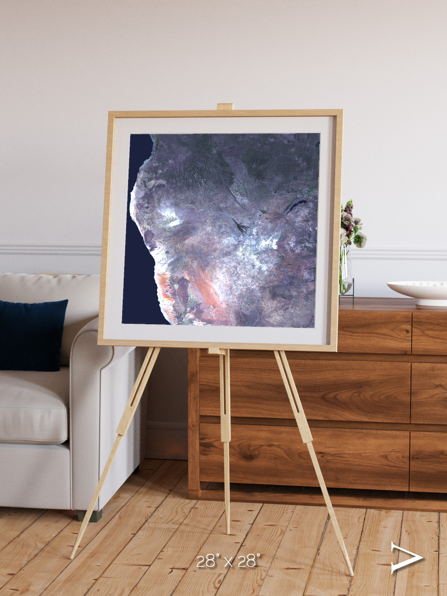 Sunlit Dunes, Africa Framed & Mounted Print