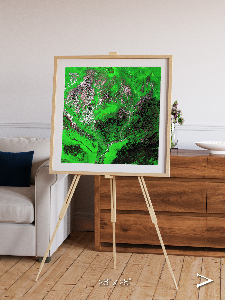 Ribbon River, Araca River Framed & Mounted Print