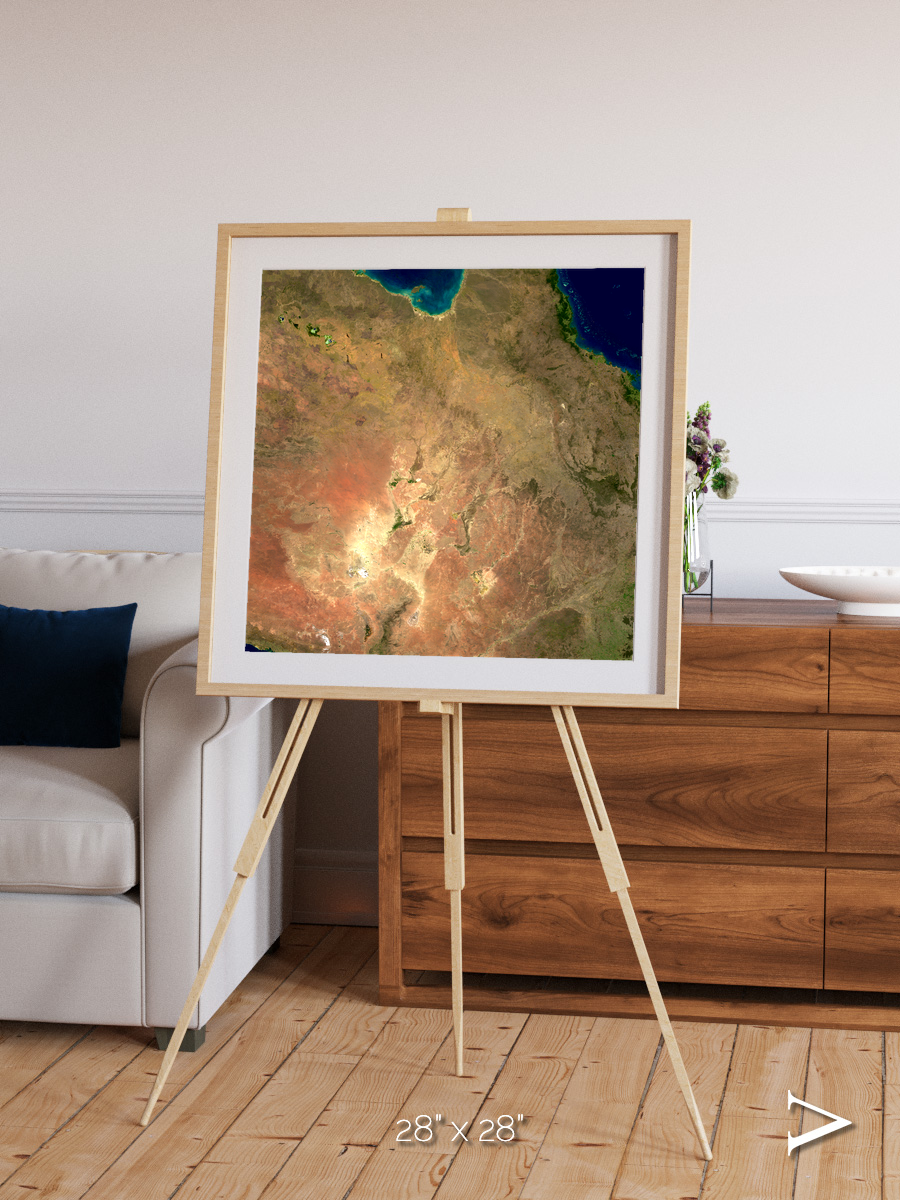 Winding Waters, Australia Framed & Mounted Print
