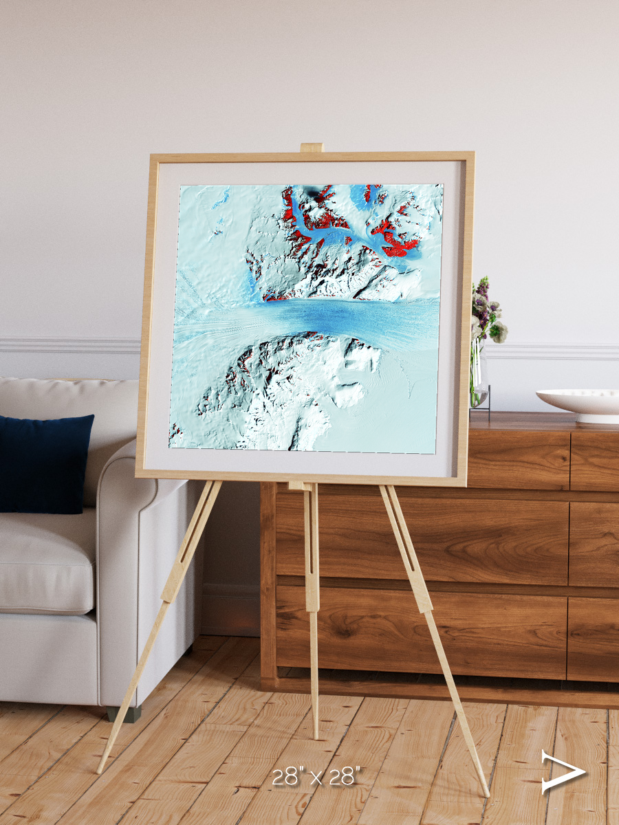 River of Ice, Byrd Glacier Framed & Mounted Print