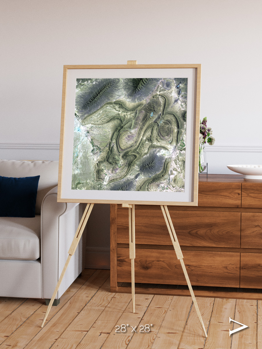 Rugged Relief, Coahuila Mexico Framed & Mounted Print