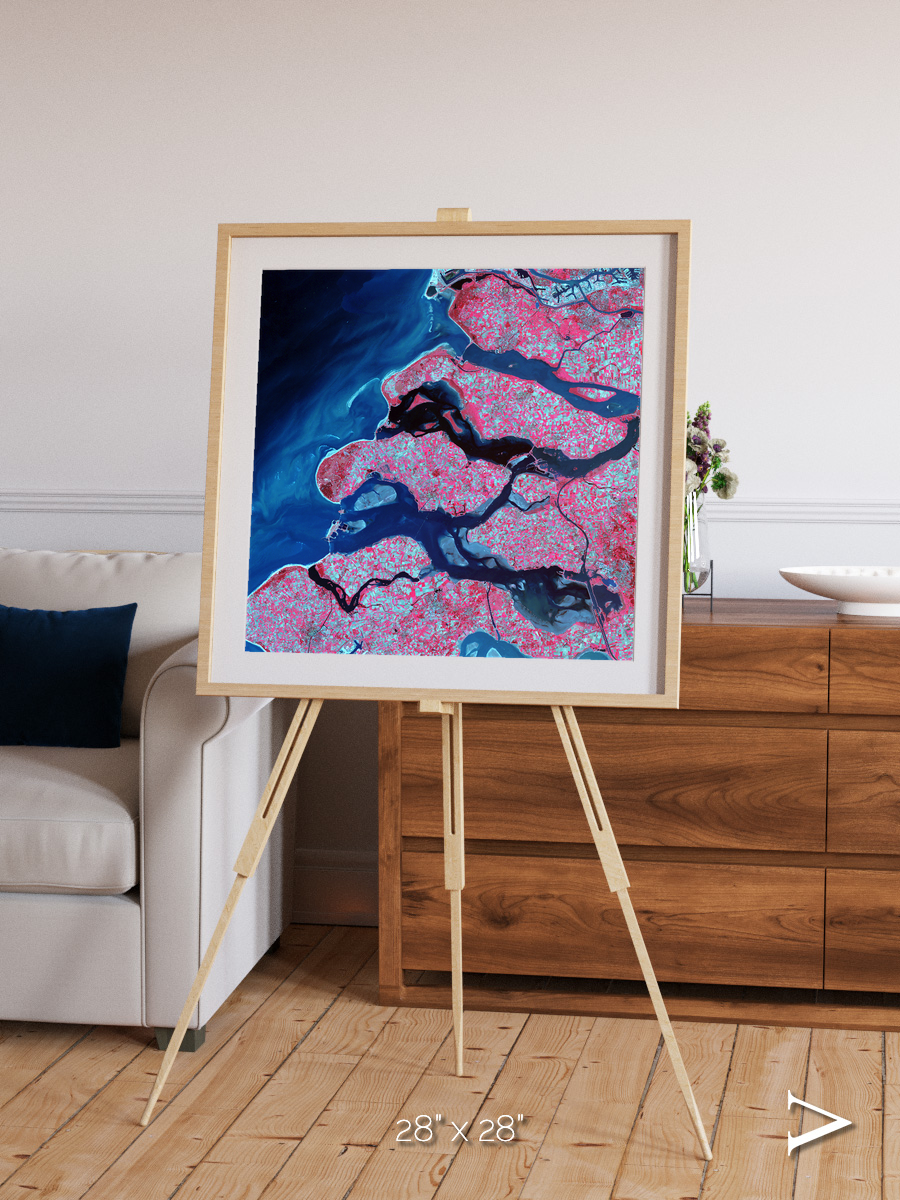 Windward Isles, Delta Region Netherlands Framed & Mounted Print