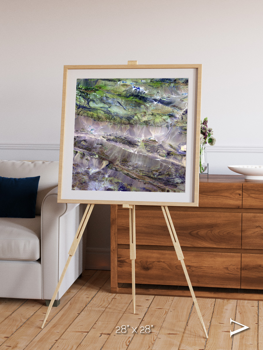 Arid Mosaic, Edrengiyn Nuruu Framed & Mounted Print