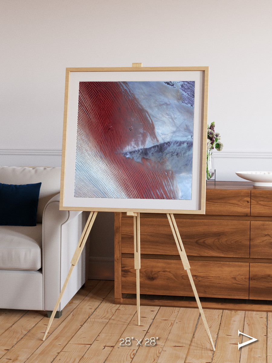 Wind Signatures, Empty Quarter Framed & Mounted Print