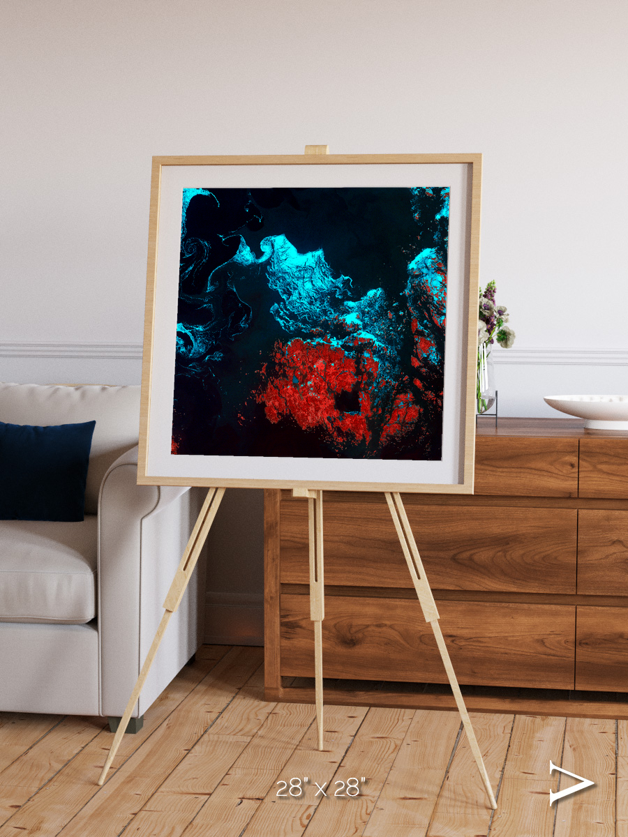 Island Sanctuary, Ghostly Grease Ice Framed & Mounted Print