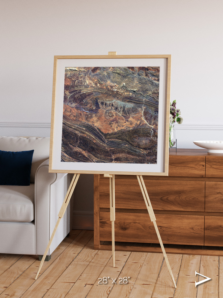 Volcanic Palette, Gosses Bluff Framed & Mounted Print