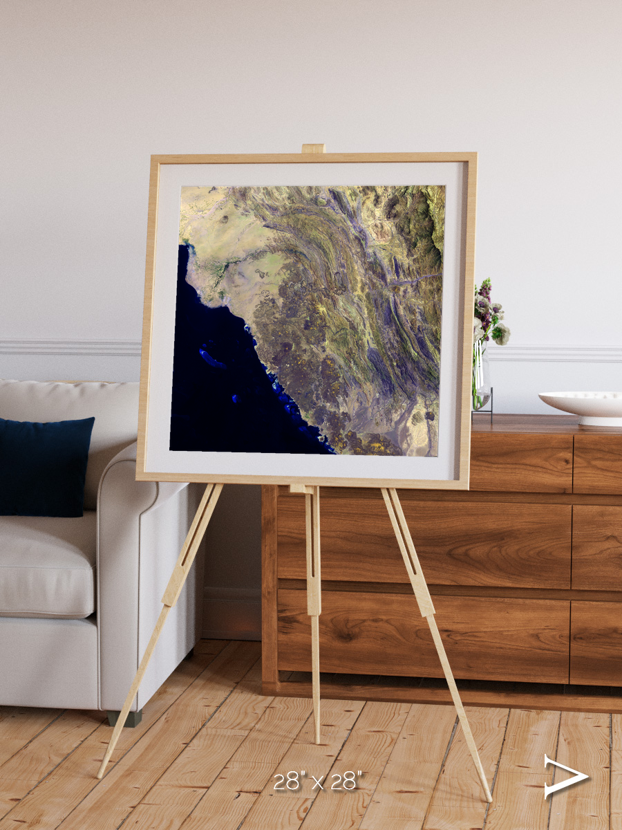 Fire Fields, Harrat Al Birk Framed & Mounted Print