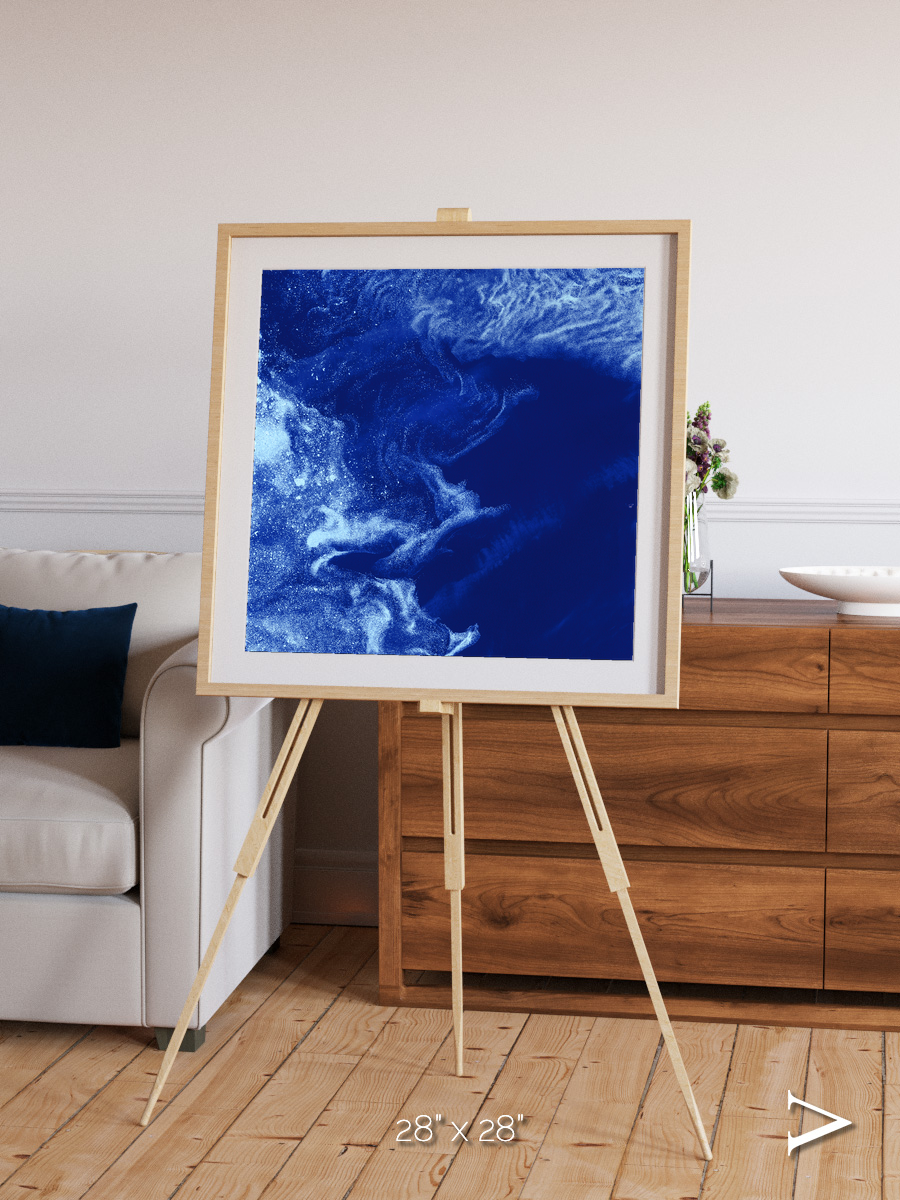 Wind Signatures, Ice Stars Framed & Mounted Print