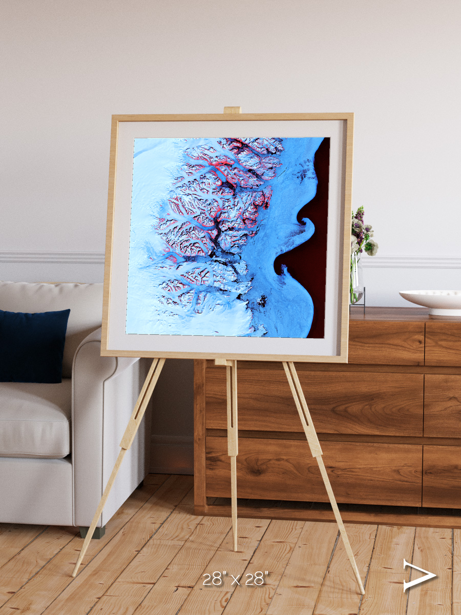 Polar Flow, Ice Waves Framed & Mounted Print