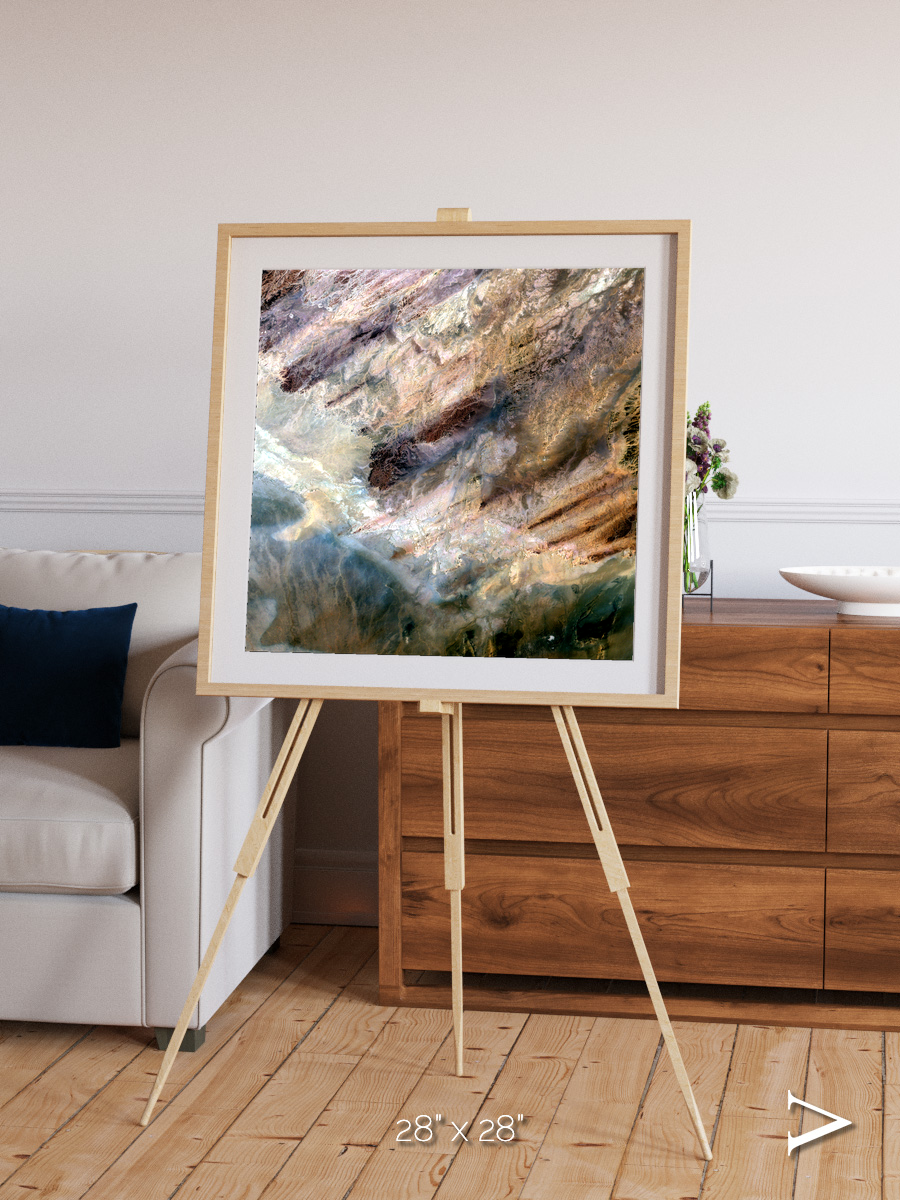 Lava Lines, Impact Framed & Mounted Print