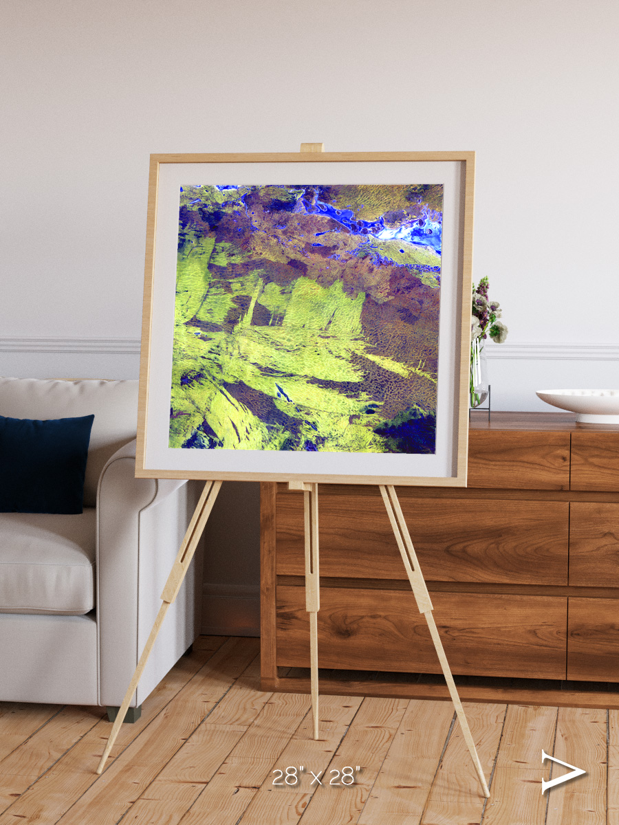 Lake Lines, Lake Amadeus Framed & Mounted Print