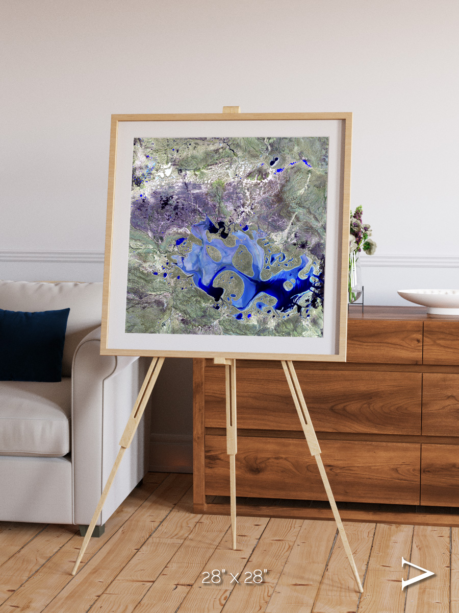 Lake Lines, Lake Carnegie Framed & Mounted Print