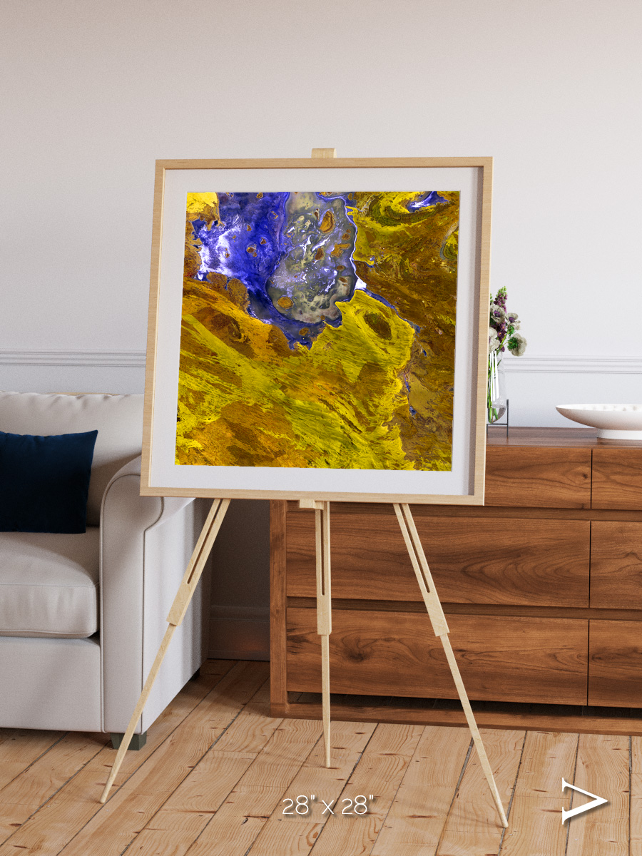 Saline Patterns, Lake Disappointment Framed & Mounted Print