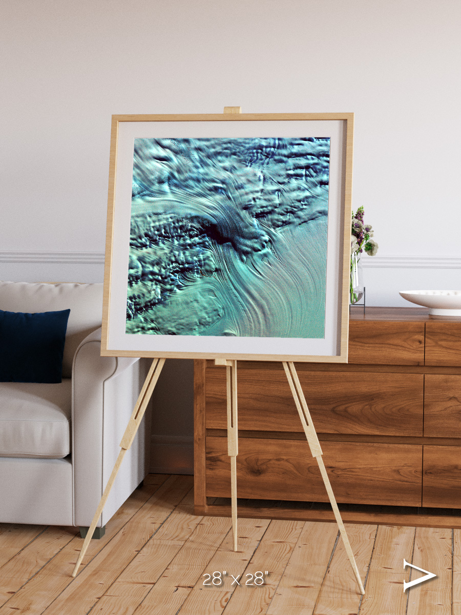 Ice River, Lambert Glacier Framed & Mounted Print