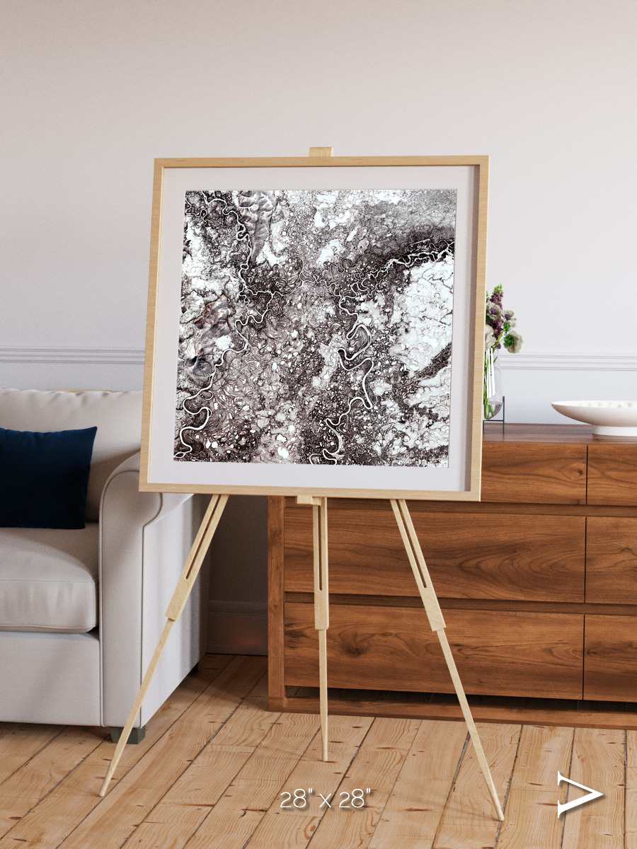 River Threads, Mayn River Framed & Mounted Print
