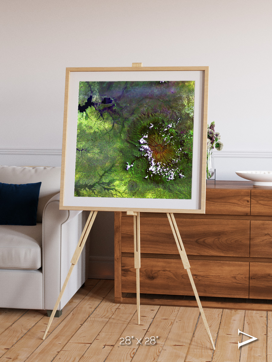 Vortex Trails, Mount Elgon Framed & Mounted Print