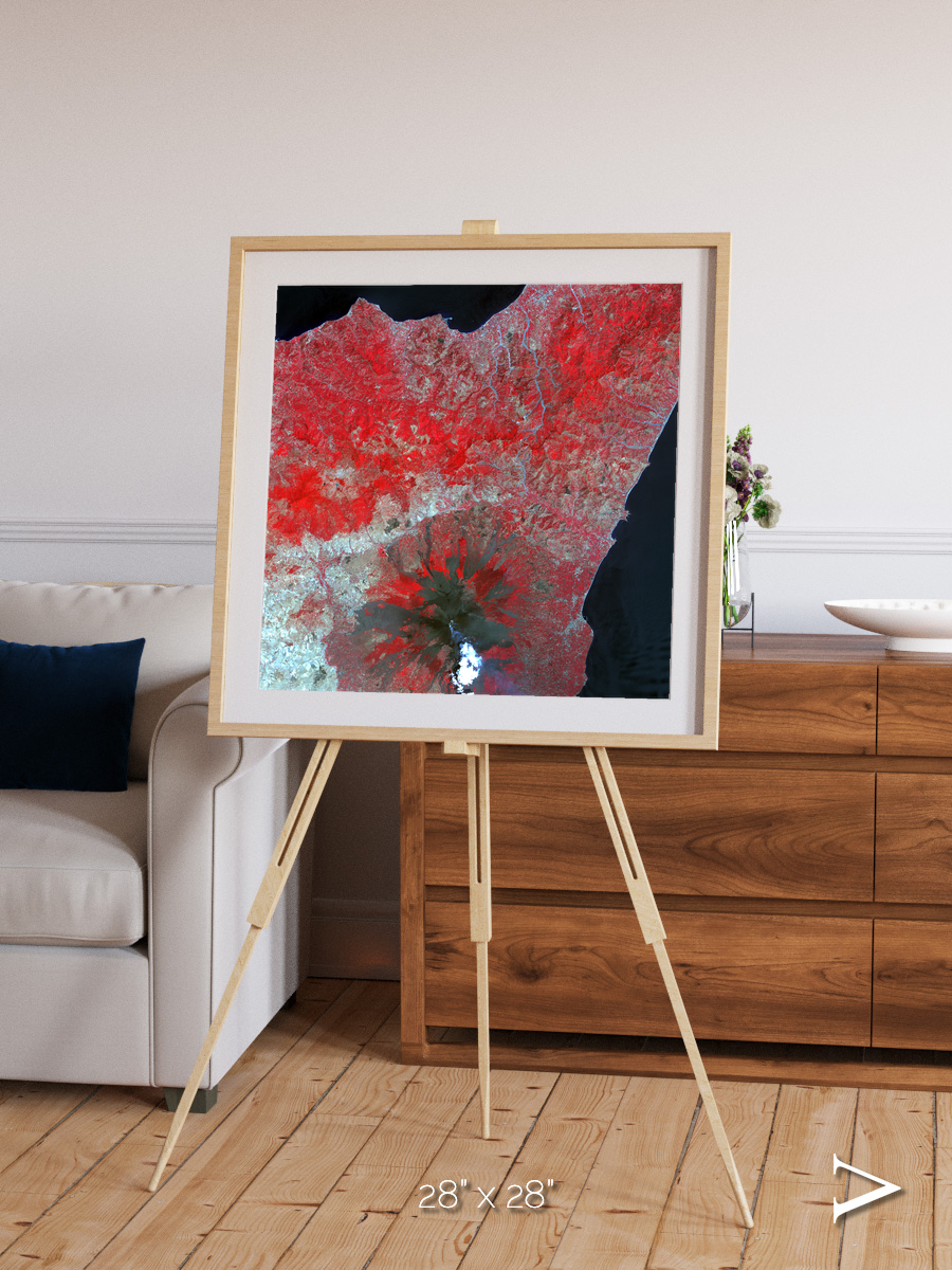Painted Archipelago, Mt Etna Framed & Mounted Print