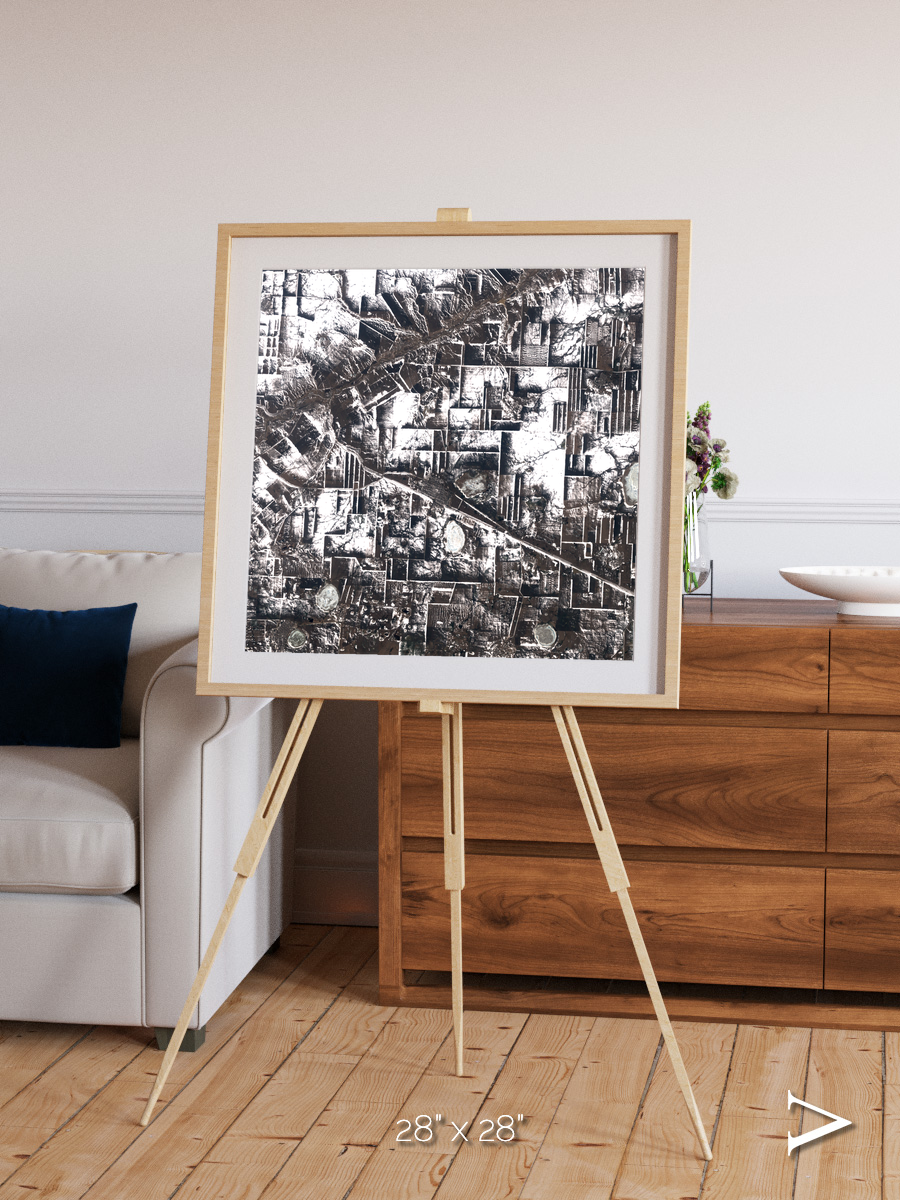 Fertile Threads, Northern Kazakhstan Framed & Mounted Print