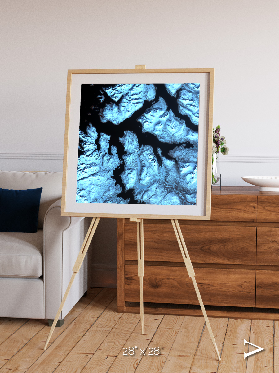 Glacial Passage, Northern Norway Framed & Mounted Print