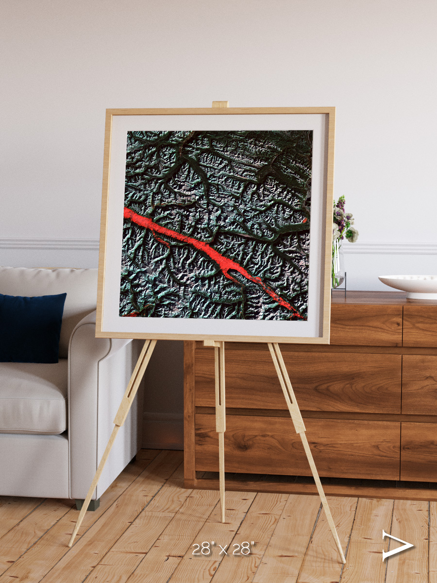 Light in the Trench, Canadian Rockies Framed & Mounted Print