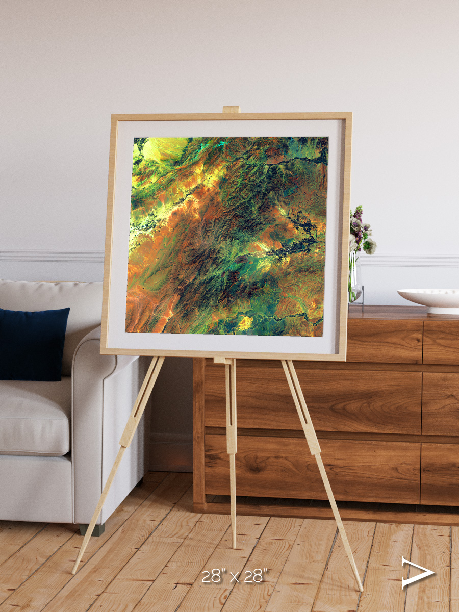 Irrigated Highlands, Eastern Afghanistan Framed & Mounted Print