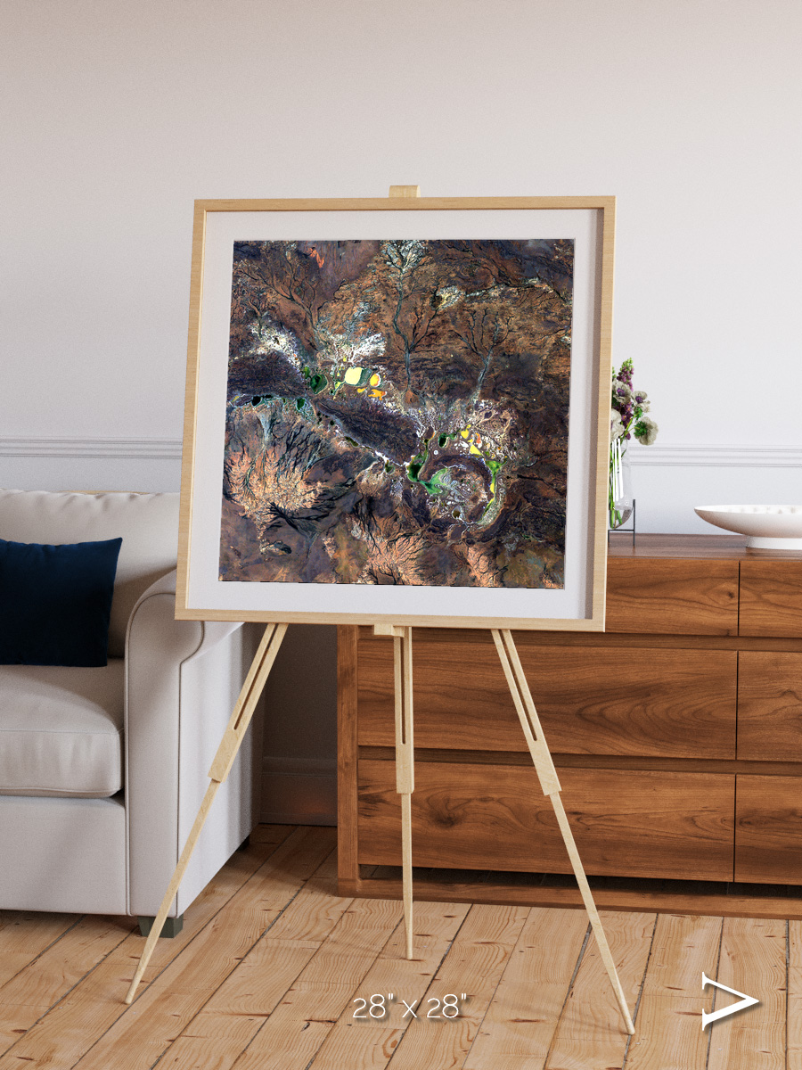 Ancient Impact, Shoemaker Crater Framed & Mounted Print
