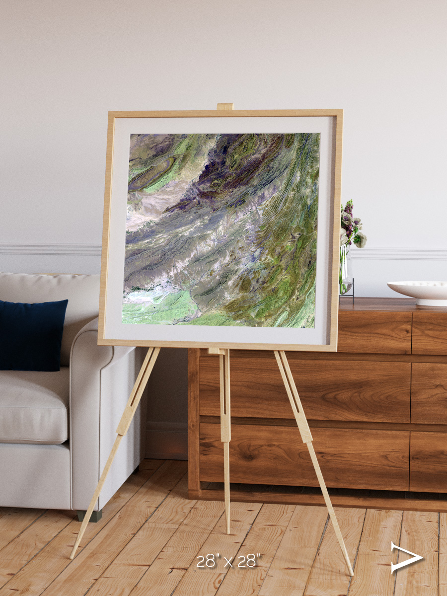 Rugged Relief, Sulaiman Mountains Framed & Mounted Print