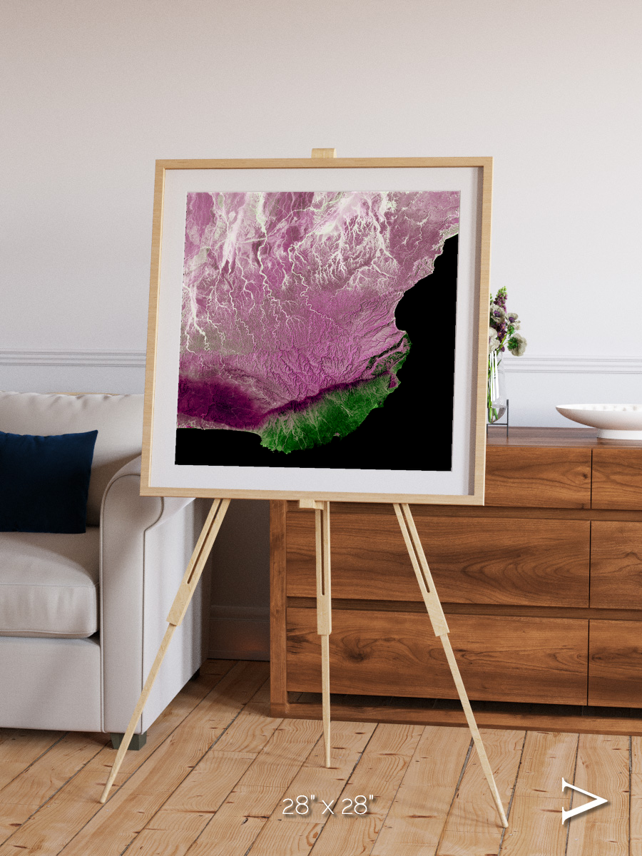 Monsoon Divide, Dhofar Framed & Mounted Print