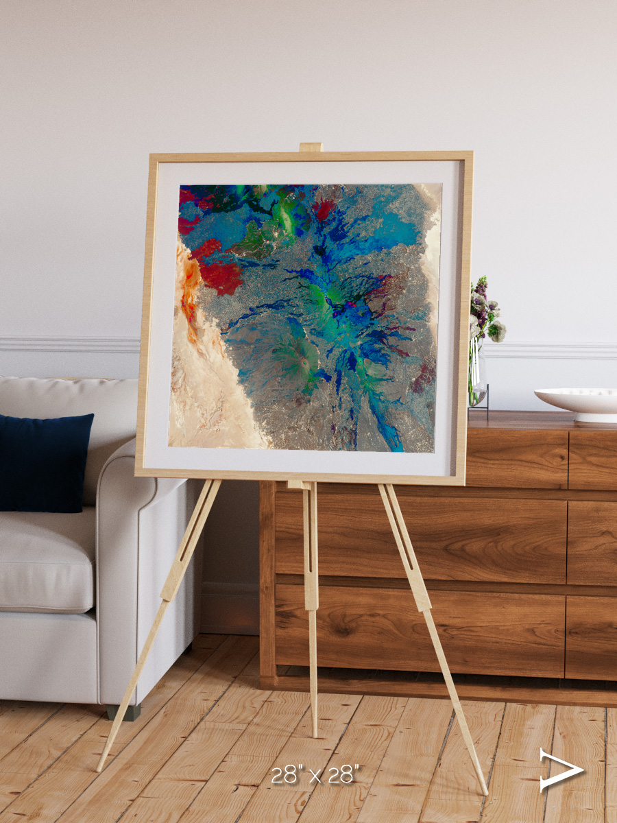 Rift and Fire, Ethiopia Framed & Mounted Print