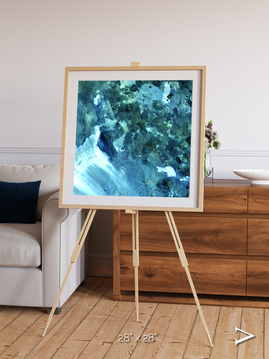 Heat Scars, Volcanoes Framed & Mounted Print