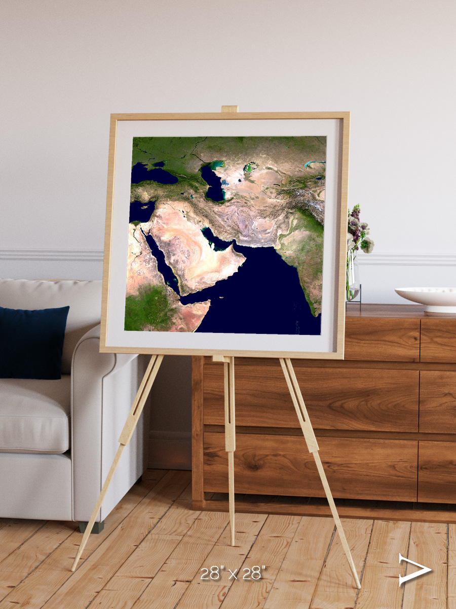 River Threads, Western Asia Framed & Mounted Print