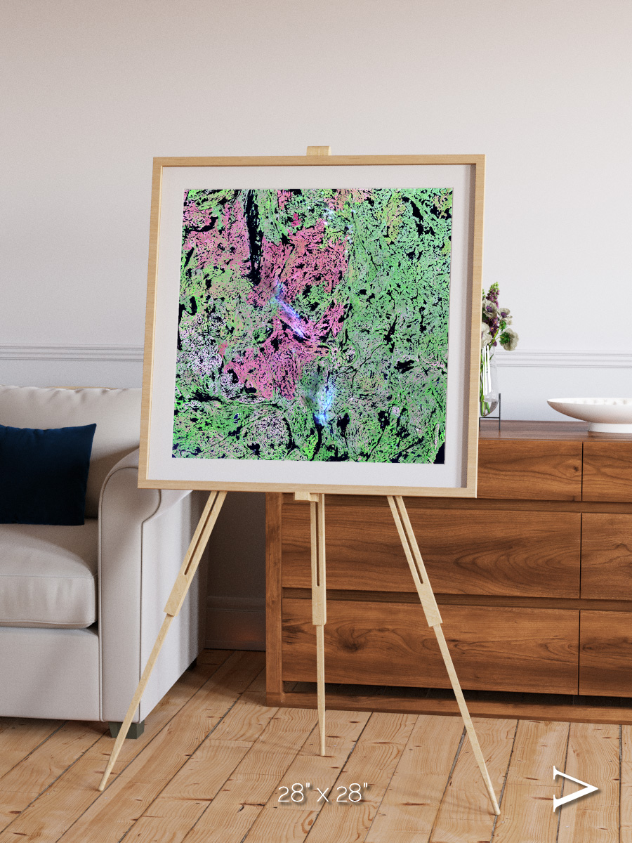 Ice River, Yellowknife Wetlands Framed & Mounted Print