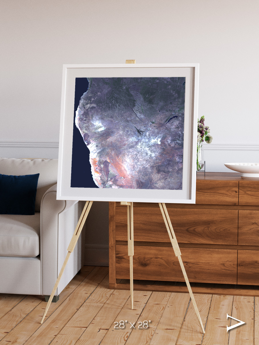 Sunlit Dunes, Africa Framed & Mounted Print