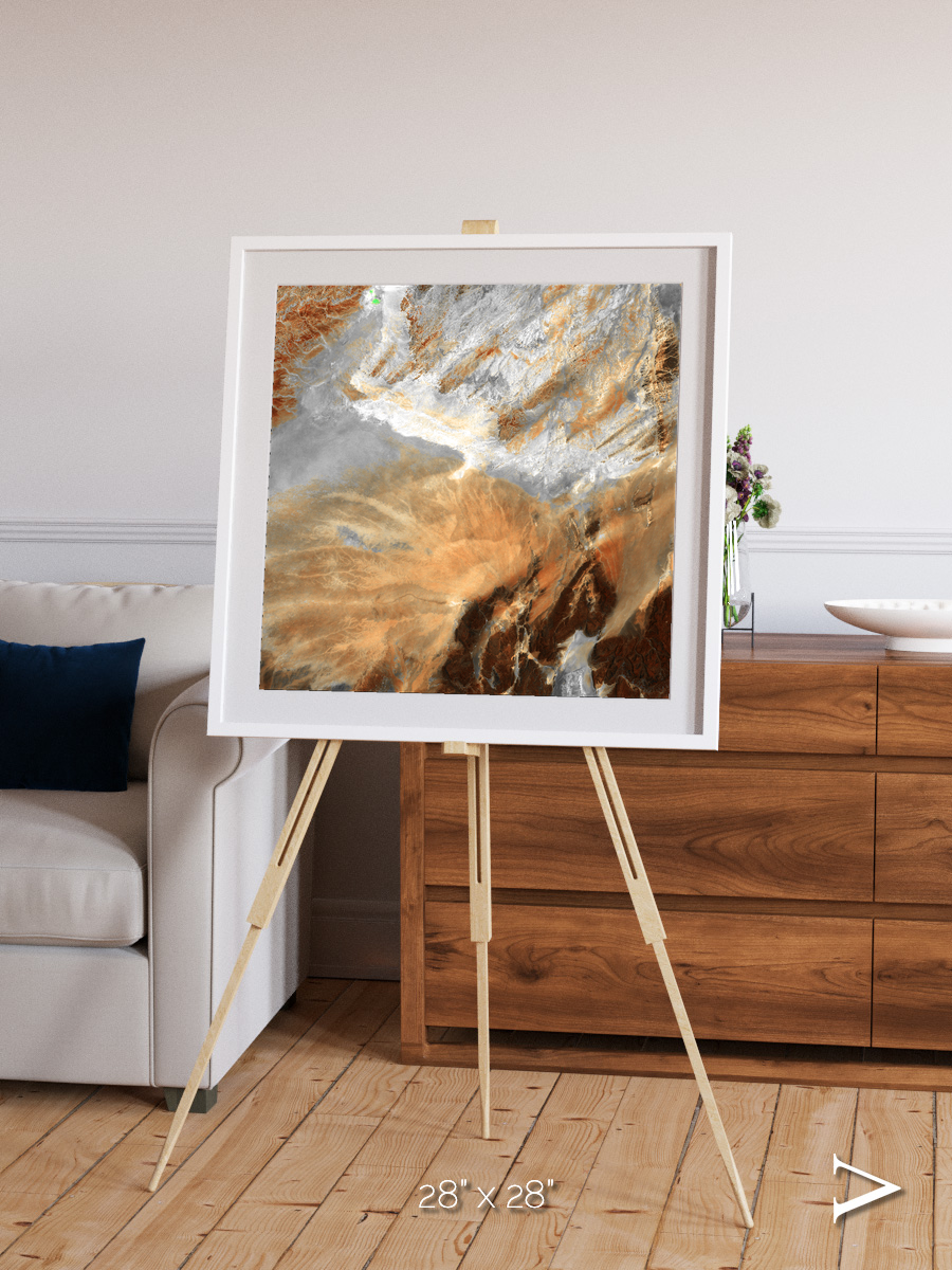 Etched Sands, Algerian Sahara Framed & Mounted Print