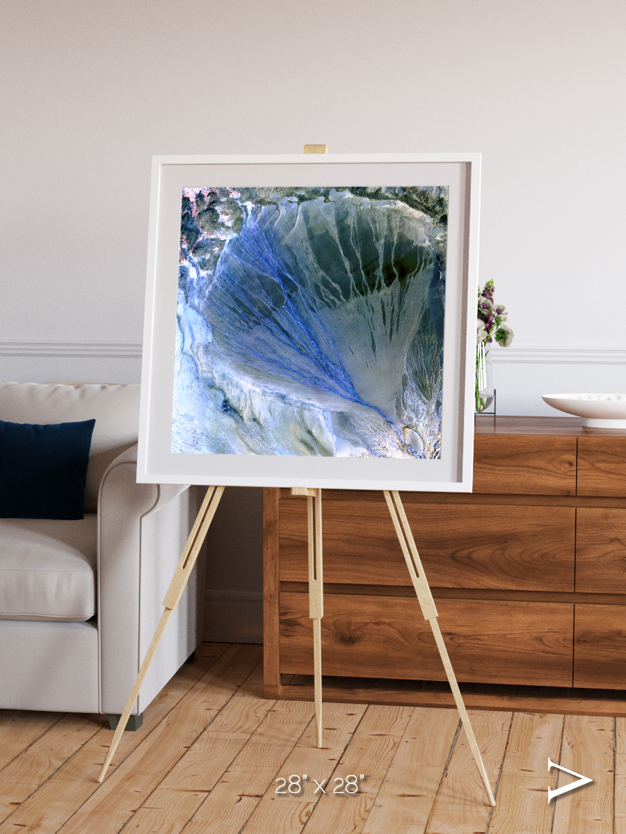 Sunlit Dunes, Alluvial Fan Framed & Mounted Print