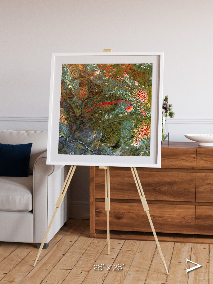 Ash and Stone, Anyuyskiy Volcano Framed & Mounted Print