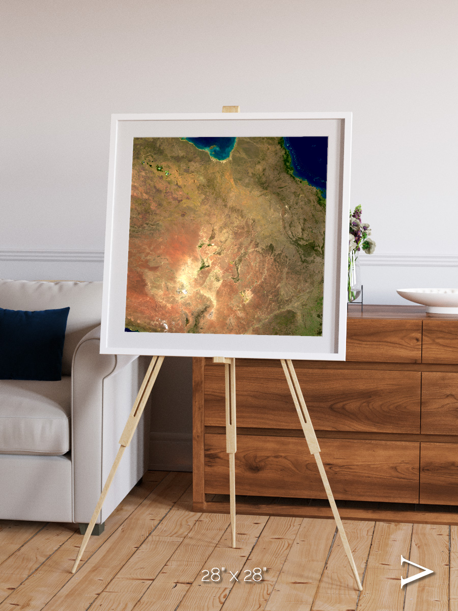Winding Waters, Australia Framed & Mounted Print