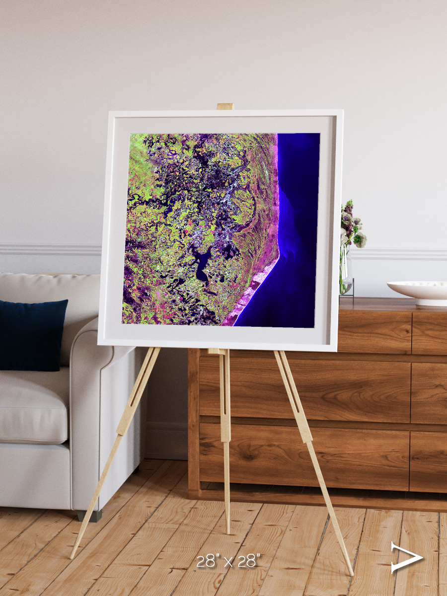 Wetland Mosaic, Cabo San Antonio Framed & Mounted Print