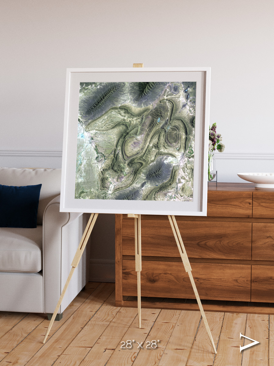 Rugged Relief, Coahuila Mexico Framed & Mounted Print