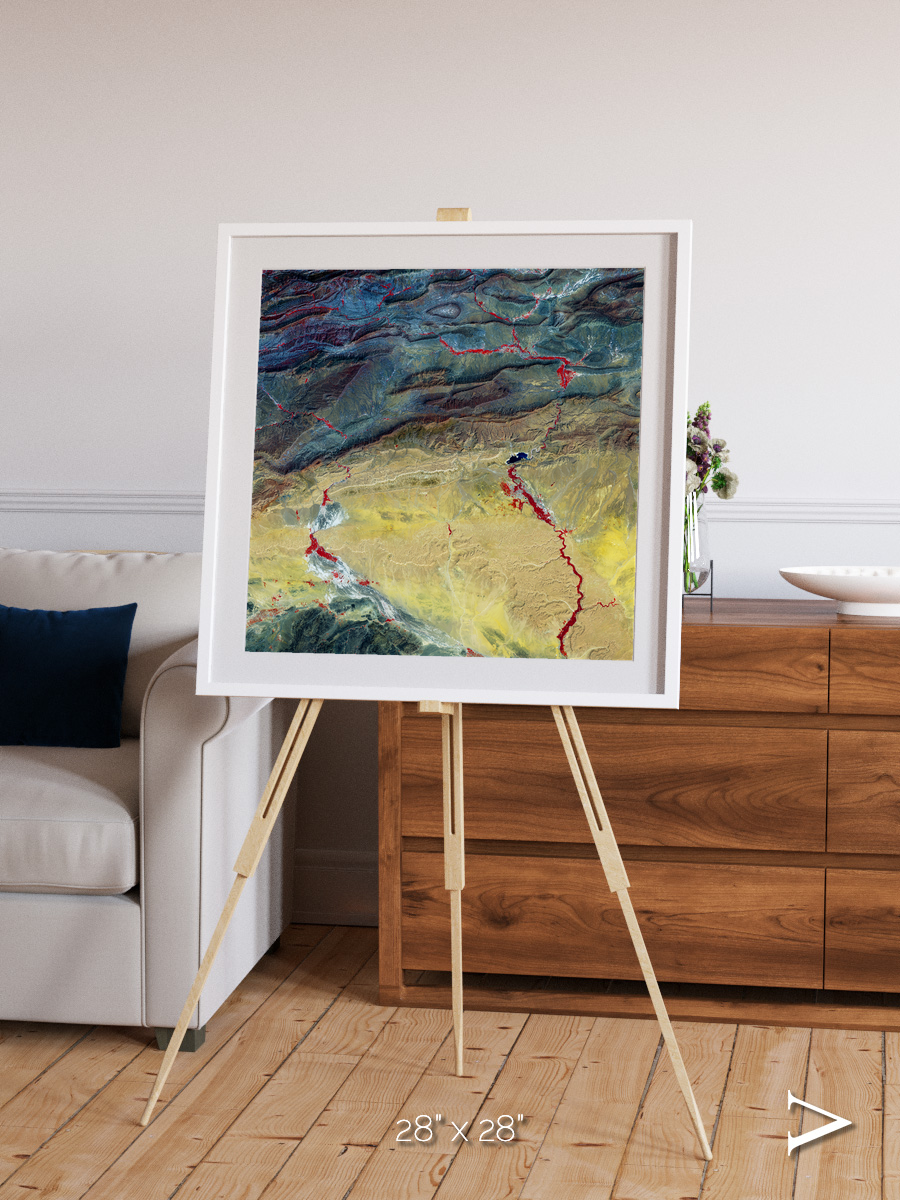 Crimson Veins, Atlas Mountains Framed & Mounted Print