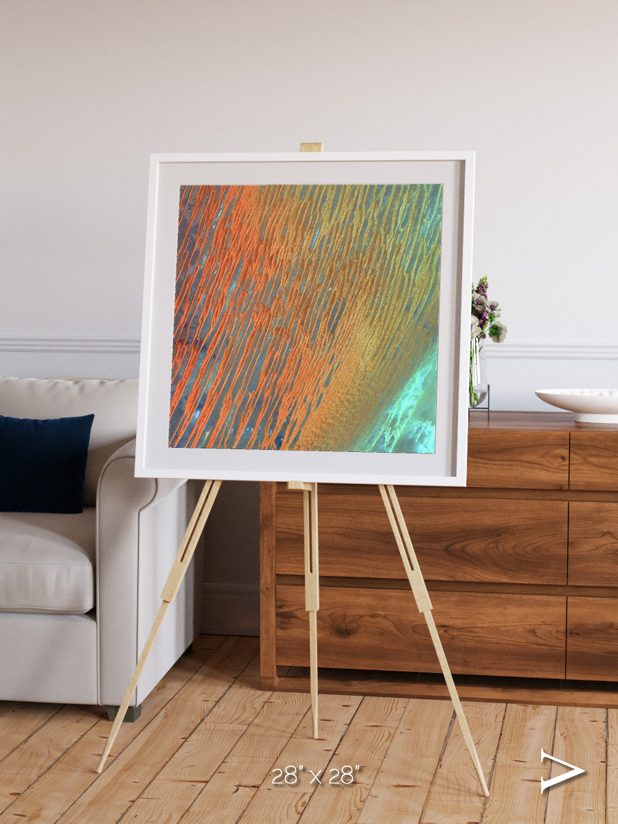 Windwritten Sands, Erg Chech Framed & Mounted Print