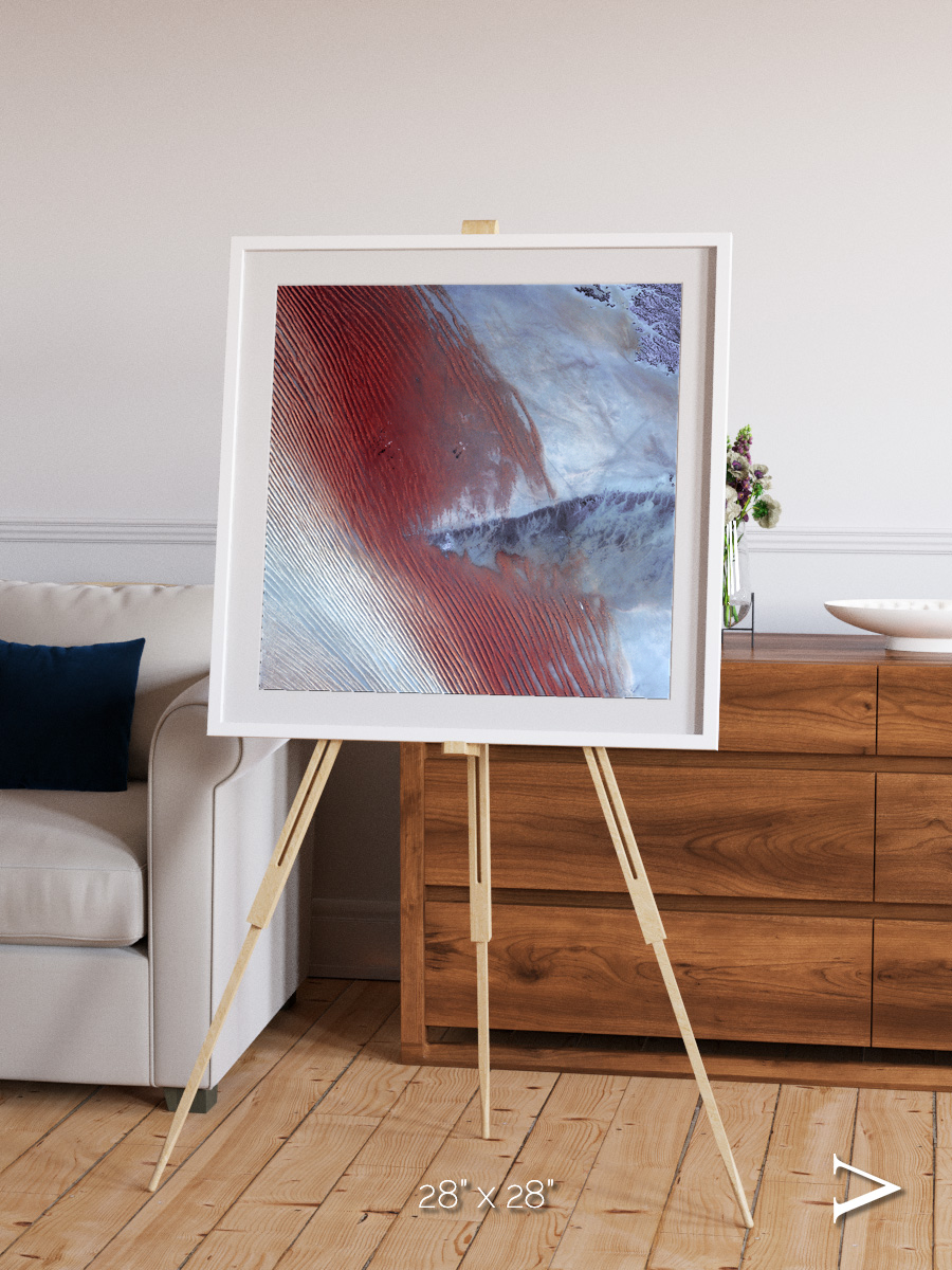 Wind Signatures, Empty Quarter Framed & Mounted Print