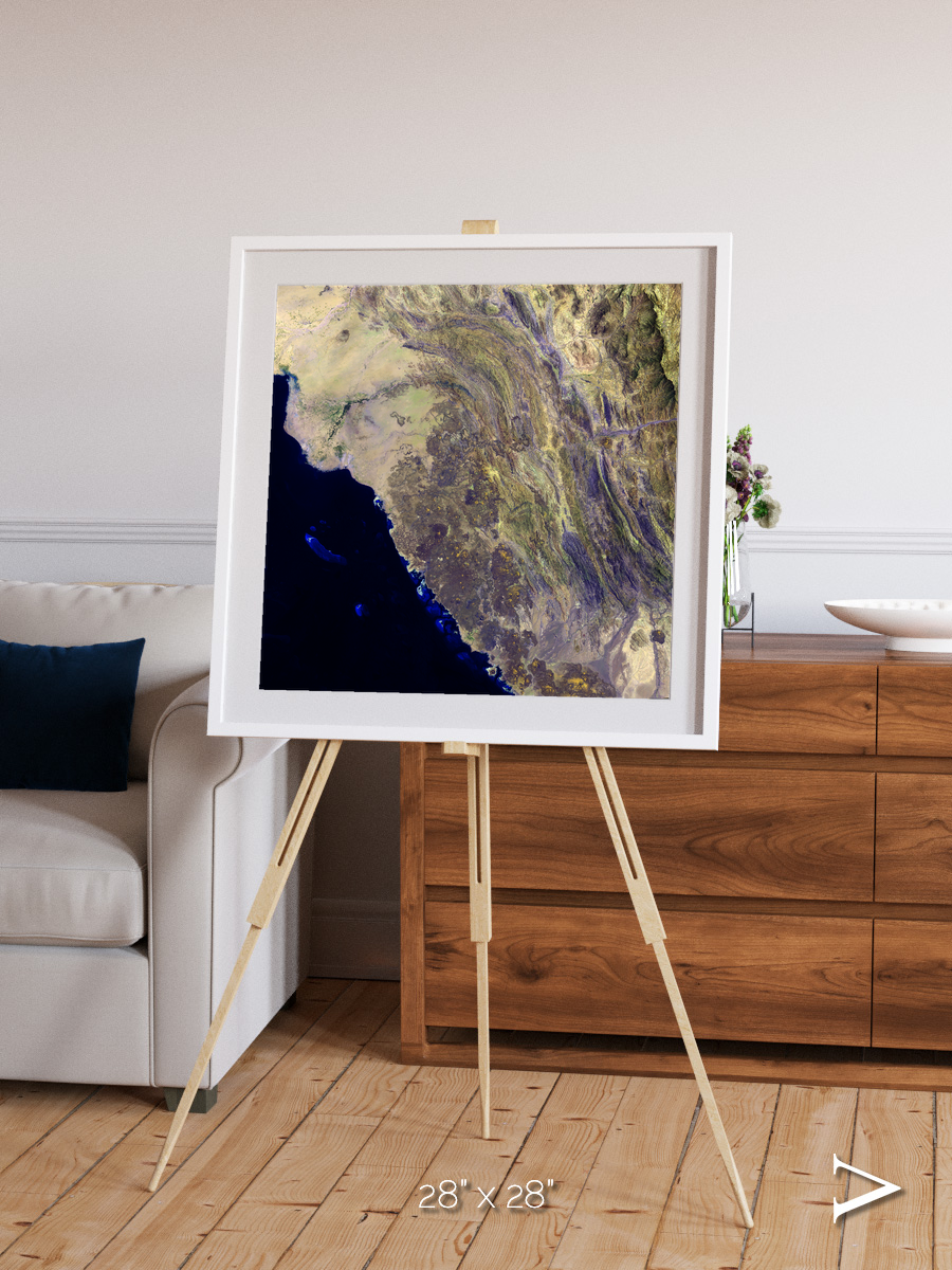 Fire Fields, Harrat Al Birk Framed & Mounted Print