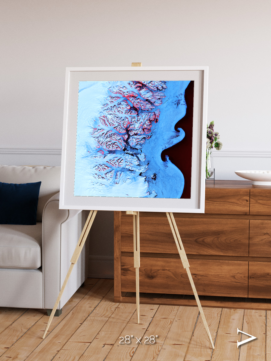 Polar Flow, Ice Waves Framed & Mounted Print