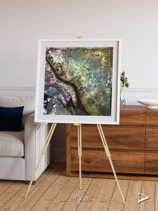 Floodplain Lines, Iraqi Emplacement Framed & Mounted Print