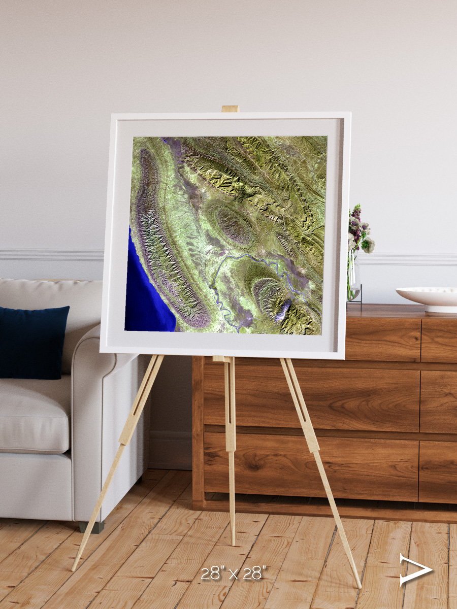 Channel Lines, Konari Iran Framed & Mounted Print