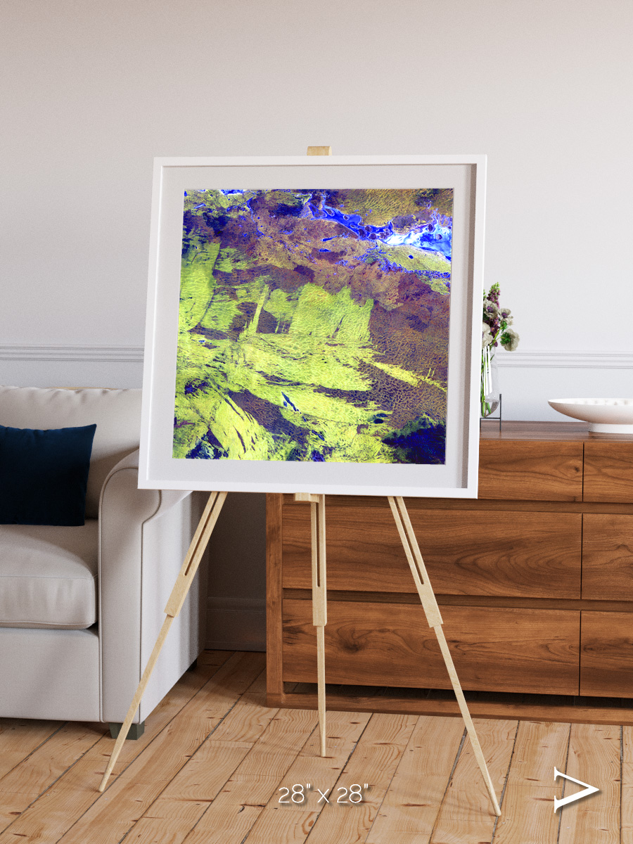 Lake Lines, Lake Amadeus Framed & Mounted Print